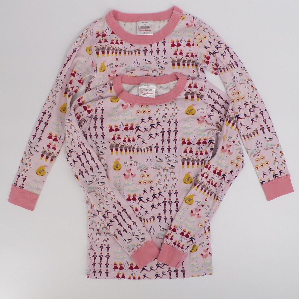 Hanna Andersson Girls' Organic Cotton Pajama Tops (2)  - sizes 8 and 10